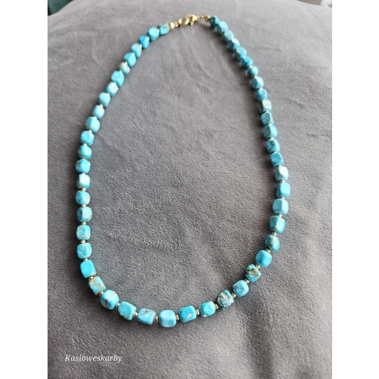 Naszyjnik z jaspisu niebieski